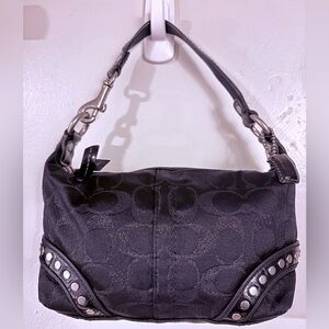 Black studded coach shoulder bag Y2K